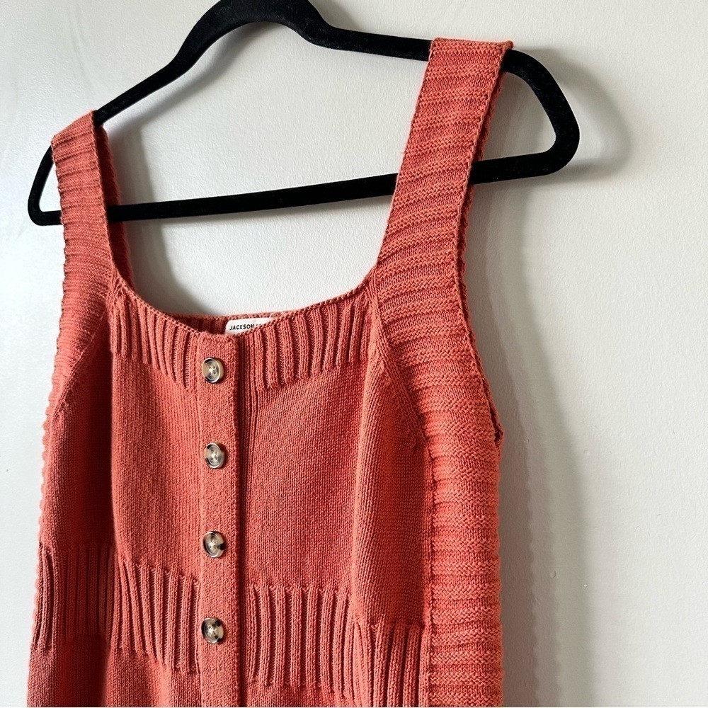 Jackson Rowe-Saranda Tiger Lily Button Front Knit Dress (Size:Small) - Picture 8 of 11